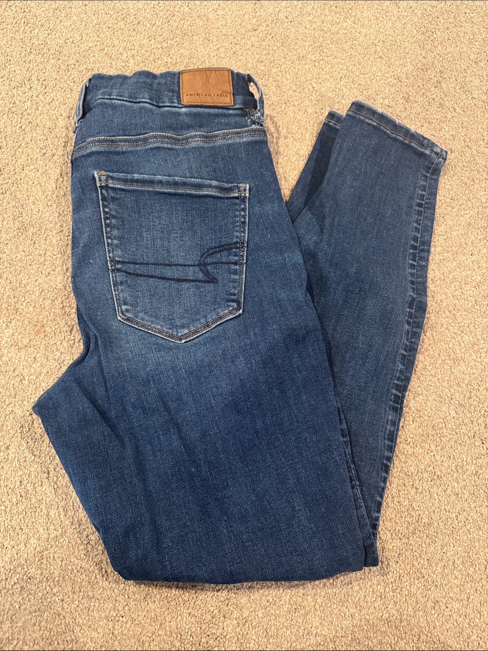 American Eagle Outfitters Dark Blue Stretch Skinny Jeggings